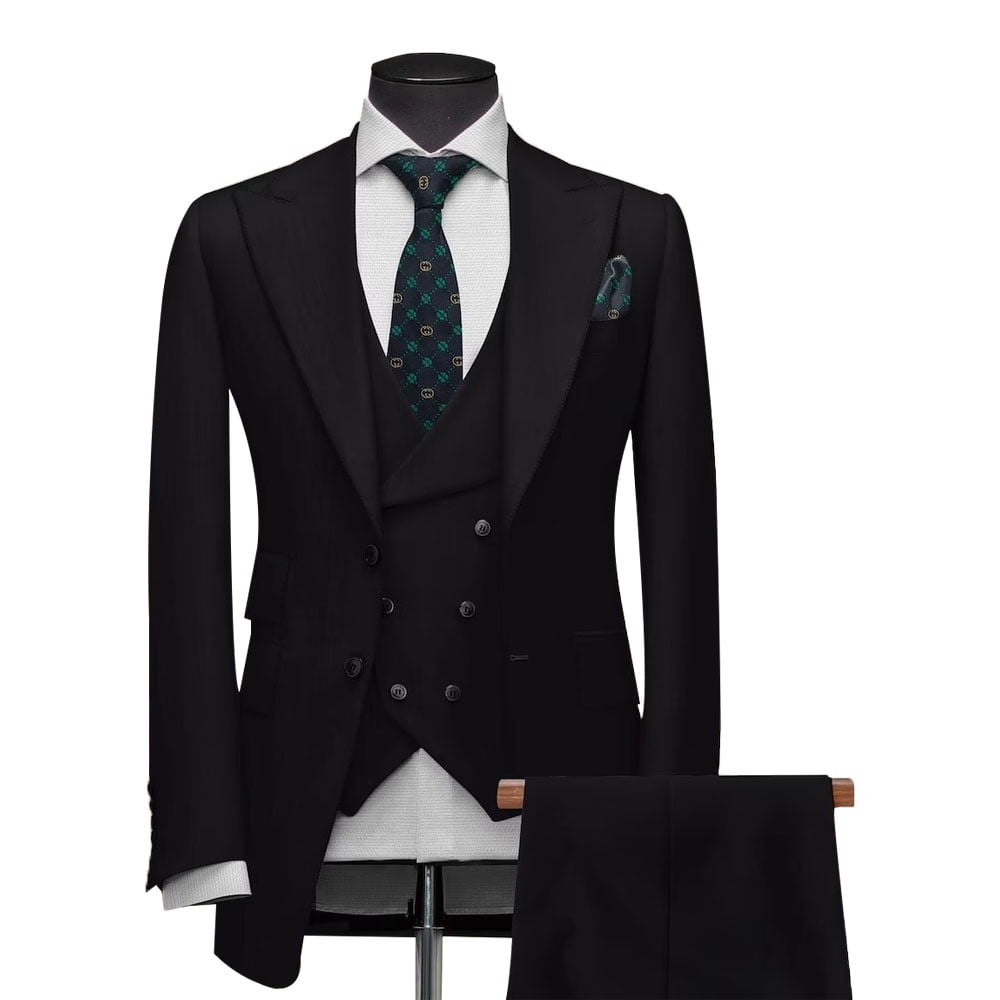 Premium Black 3-Piece Suit for Men